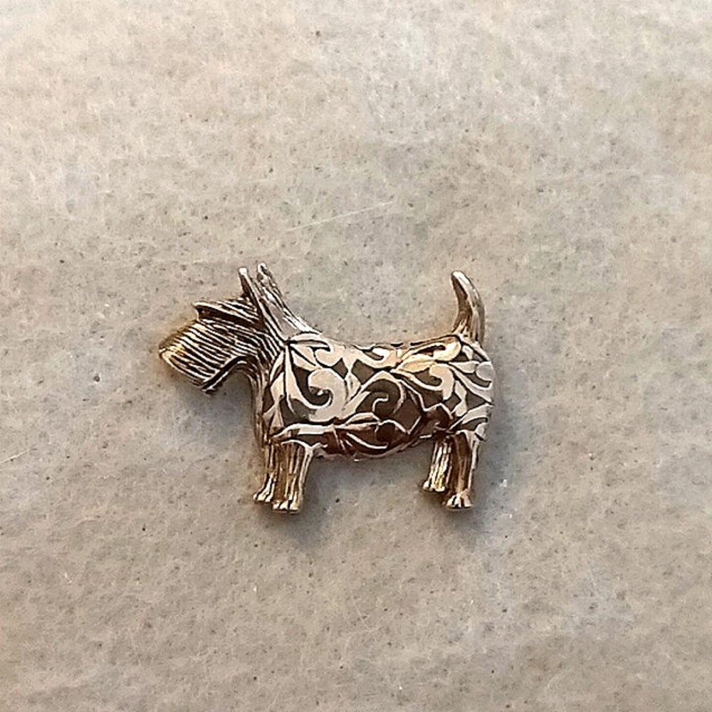 🐾🐾Vintage sterling silver Scottie Dog pin nwot🐾🐾